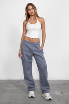 HANA straight-leg fleece sweatpants with adjustable waistband and six functional pockets by TIC TOC