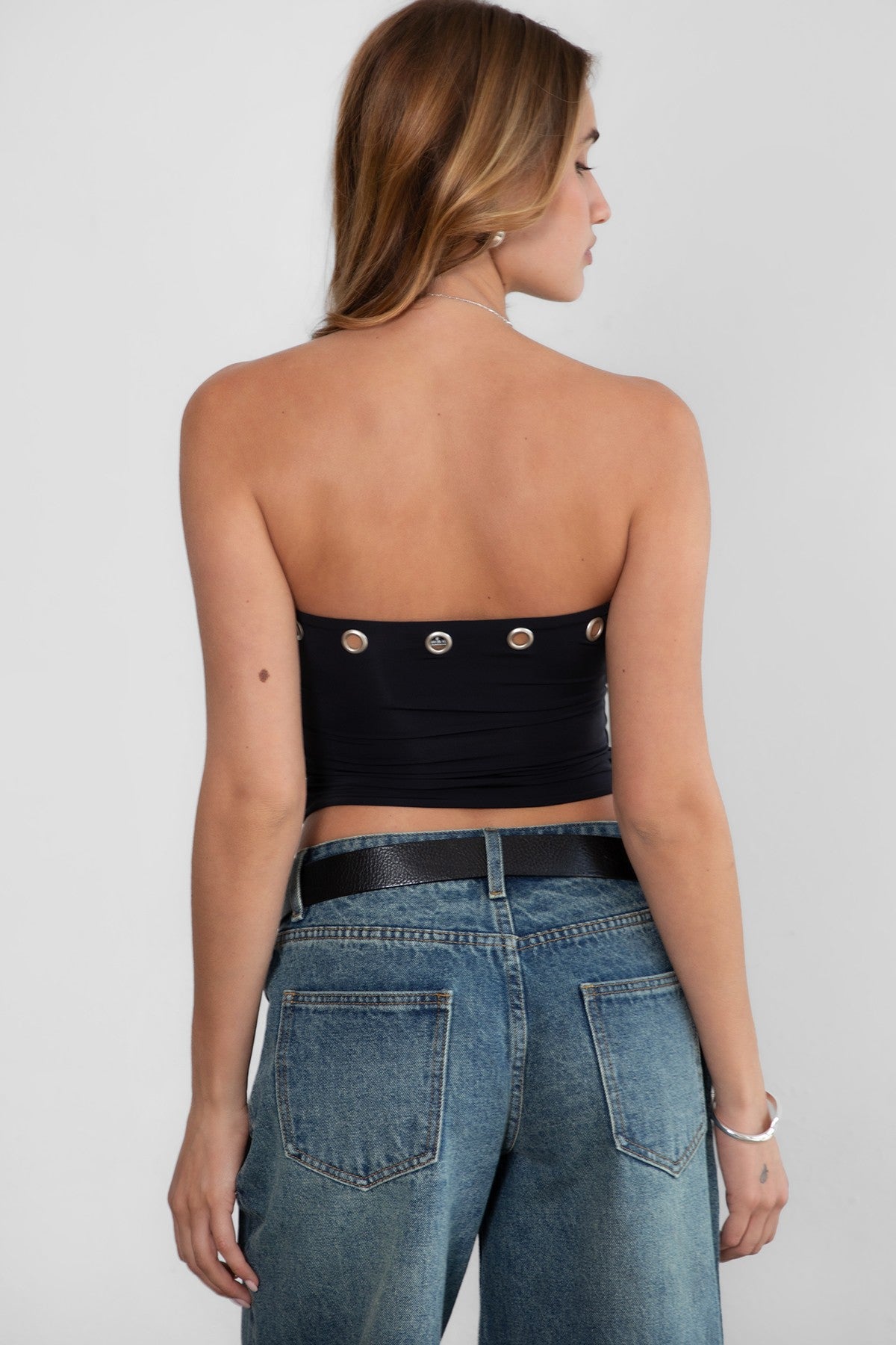 TIC TOC core basic off-shoulder top with a bold twist in lightweight fabric